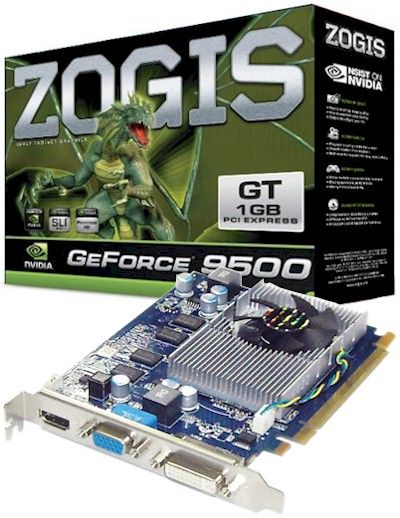 Placa de Vídeo PCI-Express GeForce 9500GT Zogis ZO95GT-1GD2H